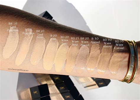 ysl foundation swatches